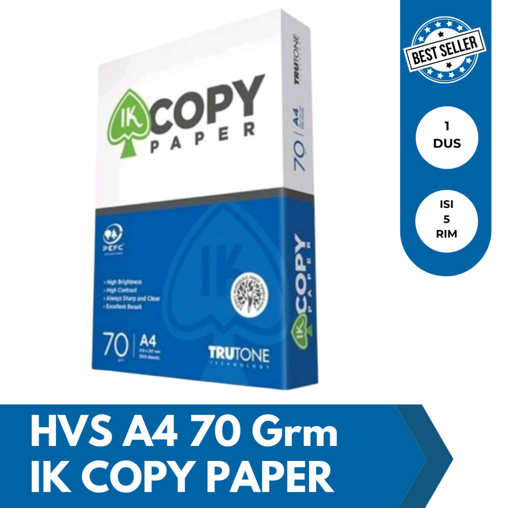 

bib Kertas FotoCopy Foto Kopi Fopi Print Hvs A4 75Gr 70Gr 1 Box