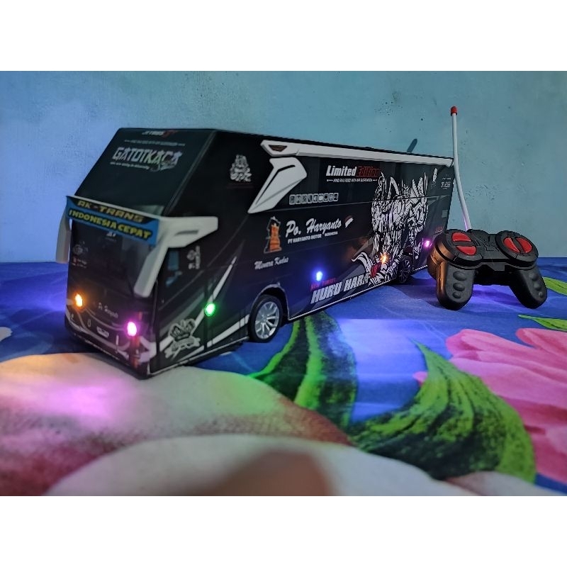 MINIATUR BUS BASURI REMOT MURAH MERIAH