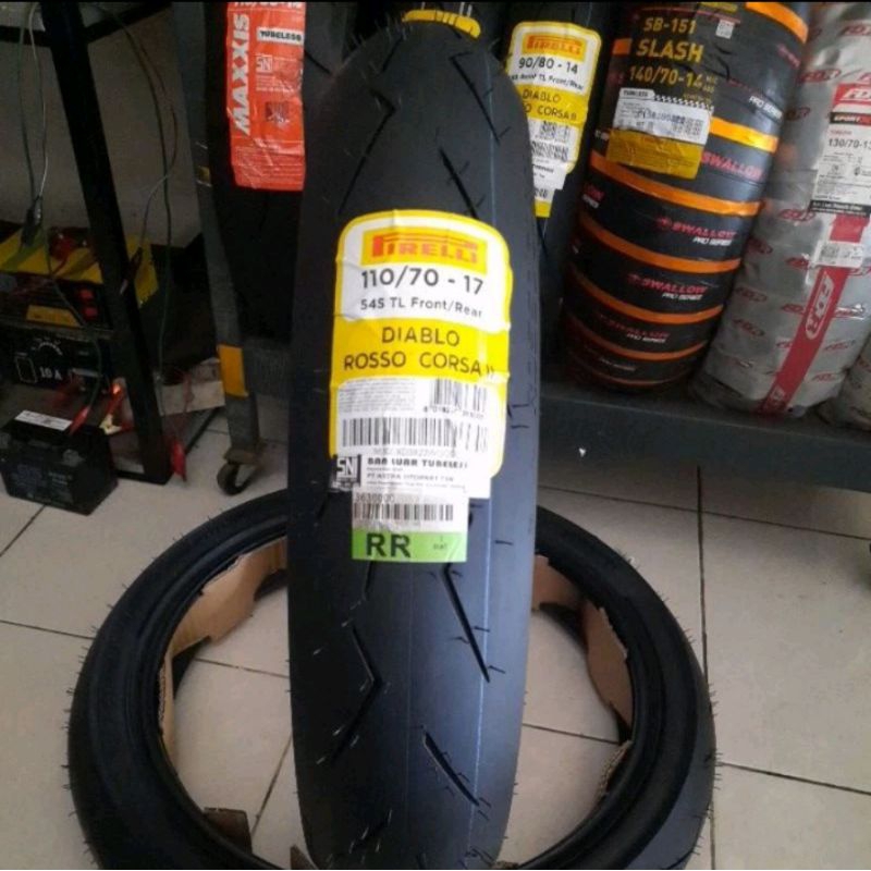 Ban Pirelli Diablo Rosso Corsa II 110/70 ring 17 soft compound Tubeless