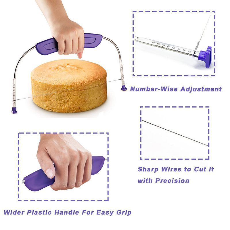 IMPORT TEBAL 32CM Cake Cutter SlICER LEVELER STAINLESS GERAGAJI PISAU Pemotong Kue Wire KUE knife cu