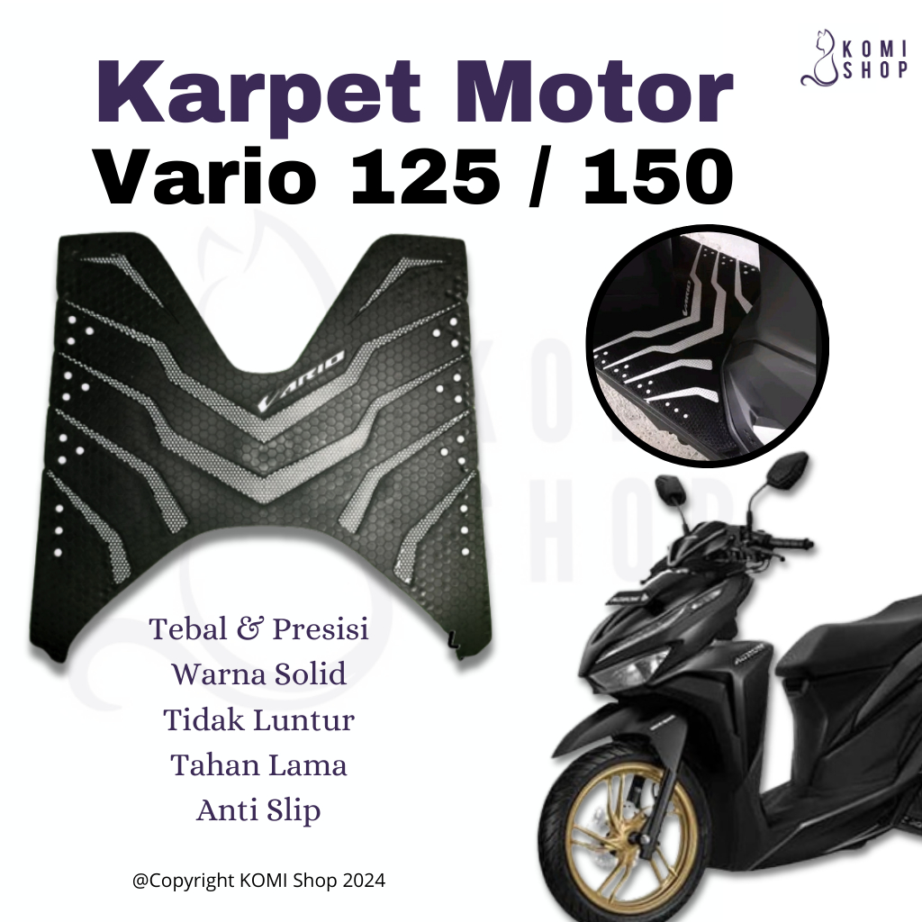 Alas Kaki/Kapet Motor Vario 125 - 150 New Terbaru 2018 - 2021 Pijakan Kaki Motor Vario 125 - 150
