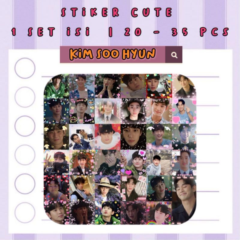 Stiker Kim Soo Hyun [ Isi 20 - 35 pcs ] / Stiker Kim Soo Hyun Kiyowo / AKTOR DRAMA KOREA / Queen Of 