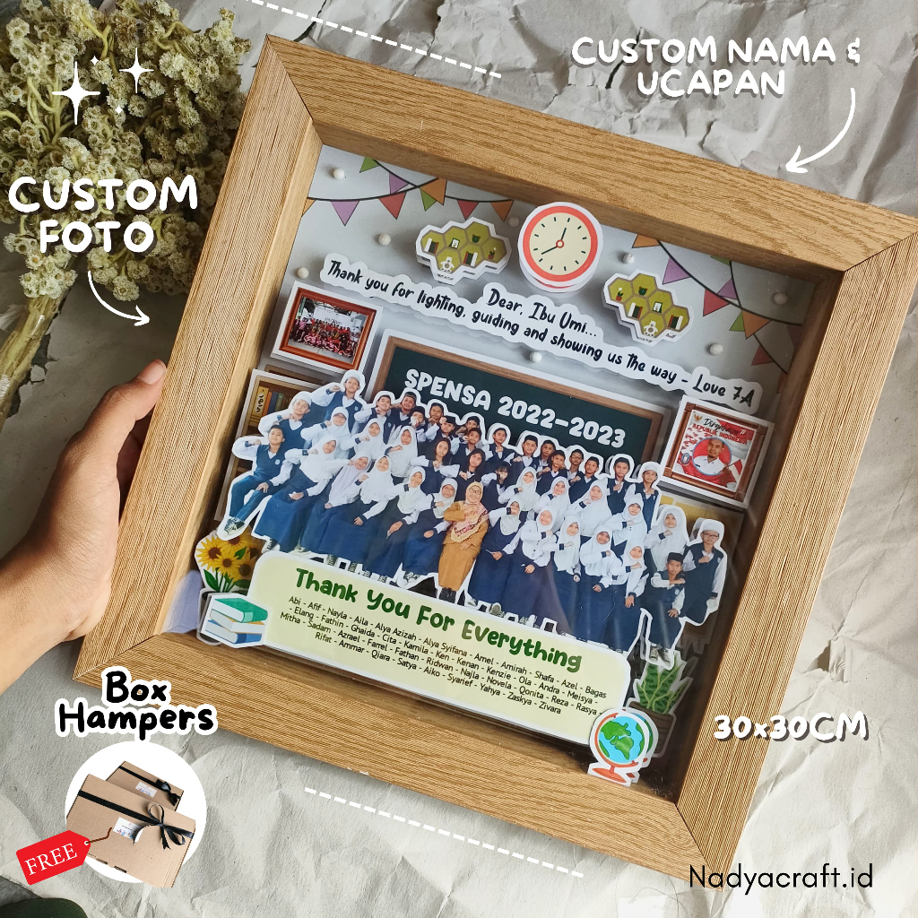 KADO FAREWELL - Hadiah perpisahan sekolah kekinian- Pop Up Frame Custom - Tema sekolah - Kekinian ha