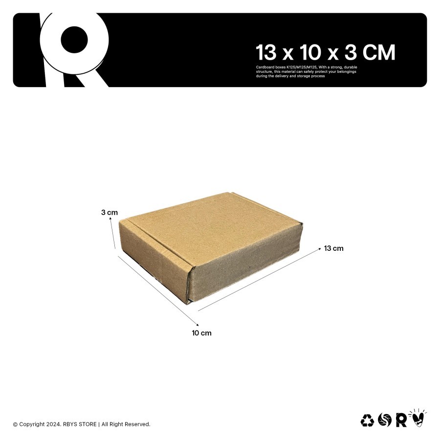 

KARDUS KARTON BOX 13 x 10 x 3 CM | Dus Kardus