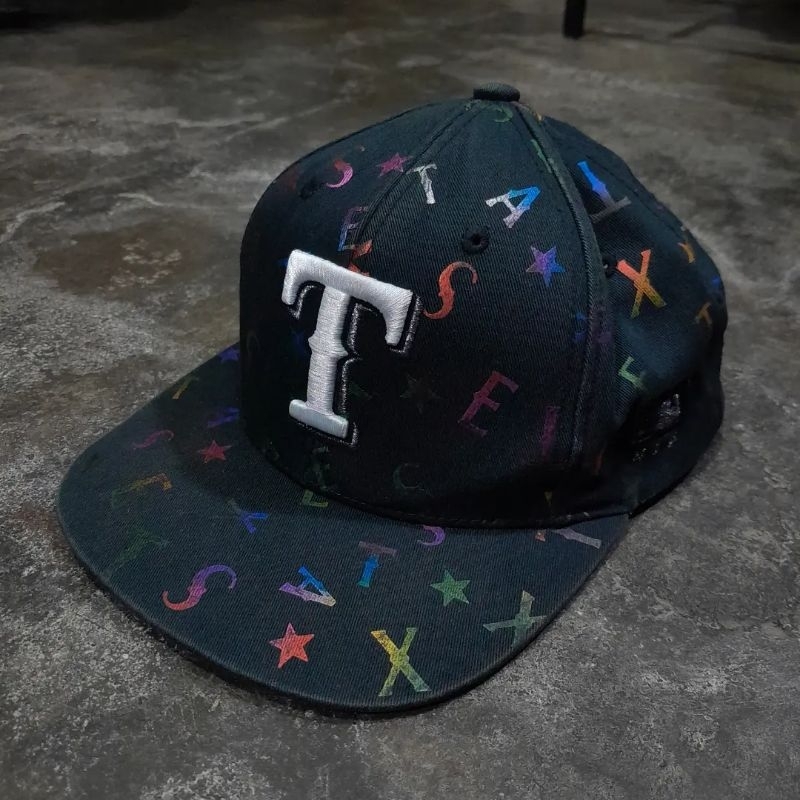 MLB TEXAS RANGERS SNAPBACK BLACK HOLOGRAM