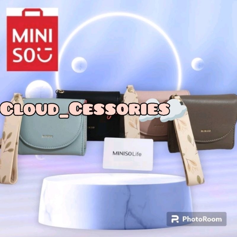 BARANG BARU MINISO WOMEN'S SHORT TRIFOLD CLUTCH WALLET