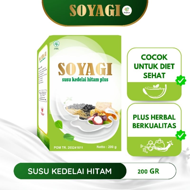 

SOYAGI Susu Kedelai Hitam plus 200gr | Susu Diet Susu rendah kalori