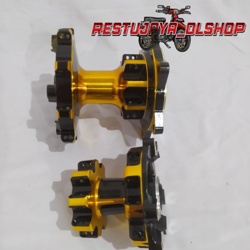 TROMOL CRF 150 DEPAN BELAKANG HOLE 36 GOLD BLACK TROMOL DEPAN BELAKANG HONDA CRF 150 HOLE 36 gold bl
