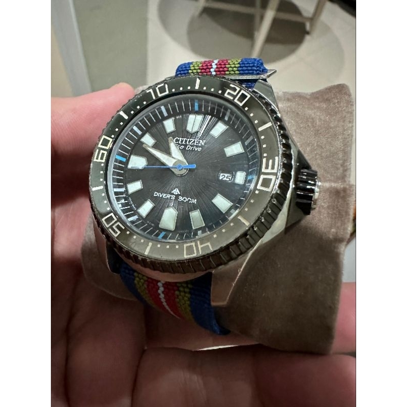 Citizen Aqualand Diver BN0085-01E Ecodrive 50mm no box strap AM