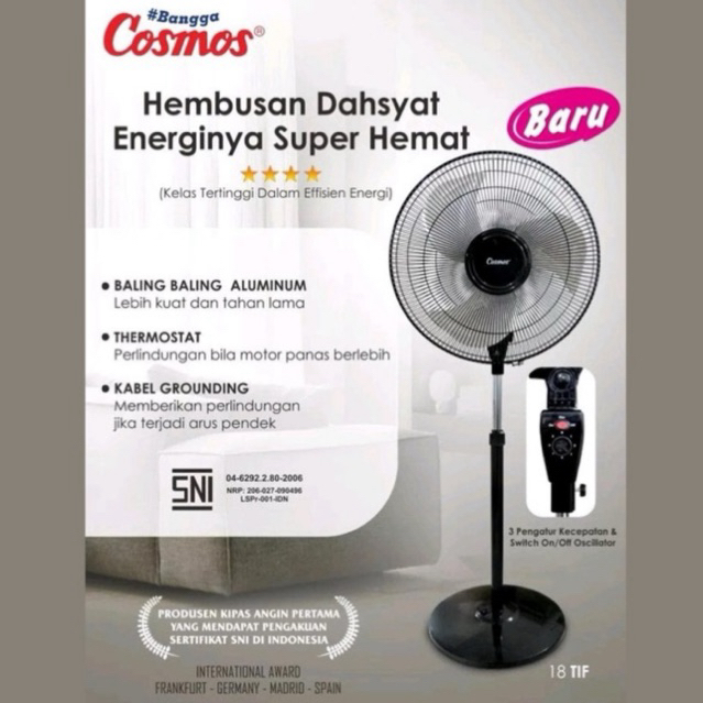 Kipas angin Cosmos 18TIF besi 18 inch