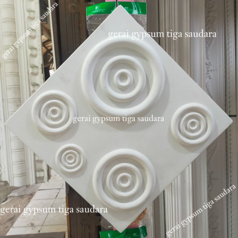 Ornamen panel gypsum 3d - Wall panel 3d 50cm