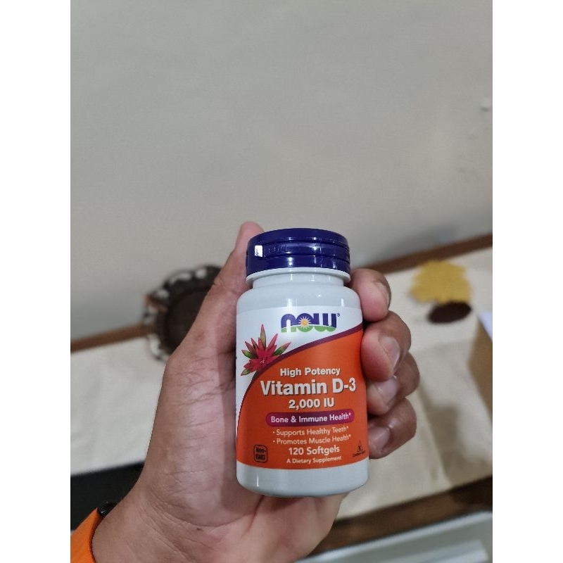 Now Foods Vitamin D3 2000 IU 120 Softgels For Immunity Now D-3 vitamin D 3