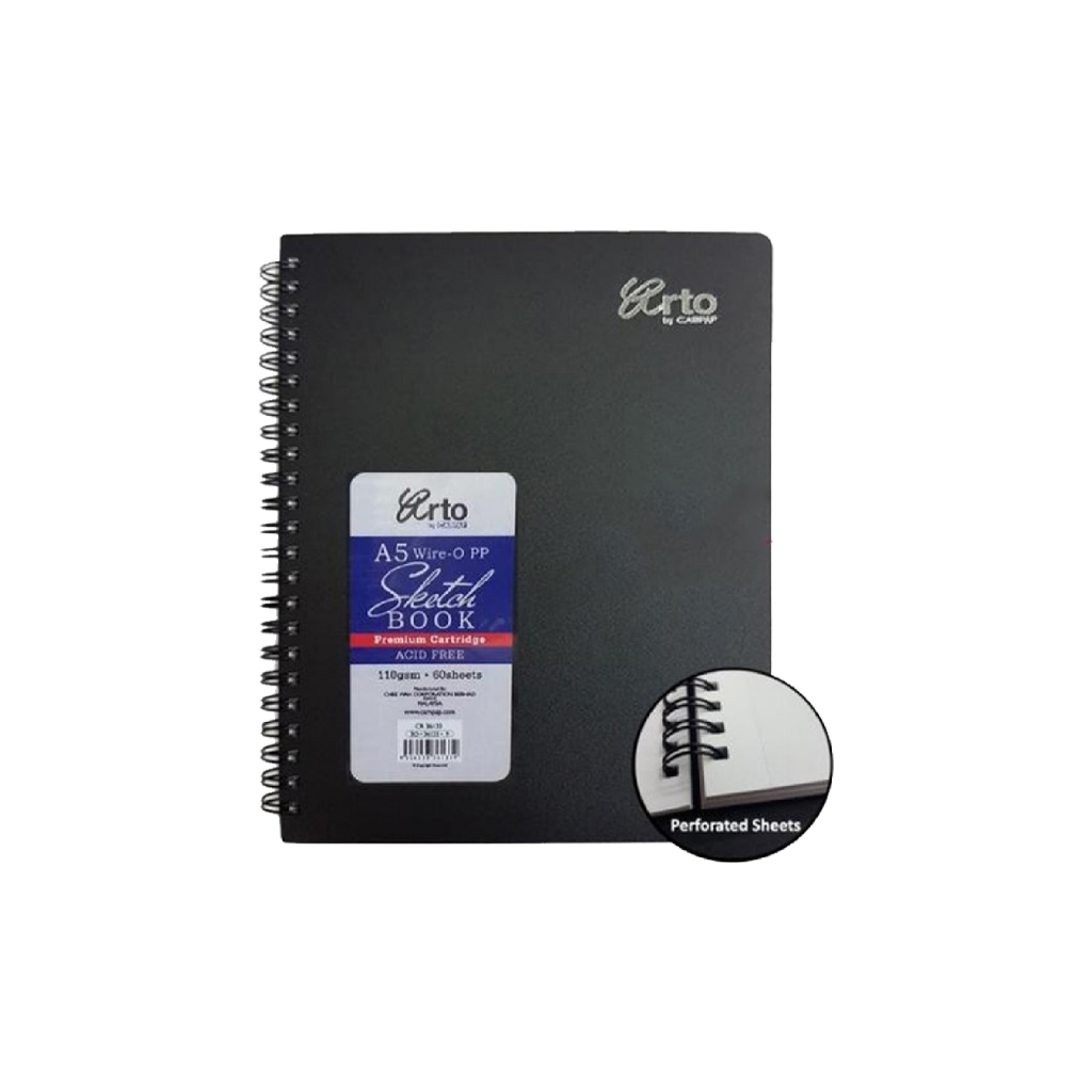 

Arto A5 Wire Bound Hard Back Sketchbook