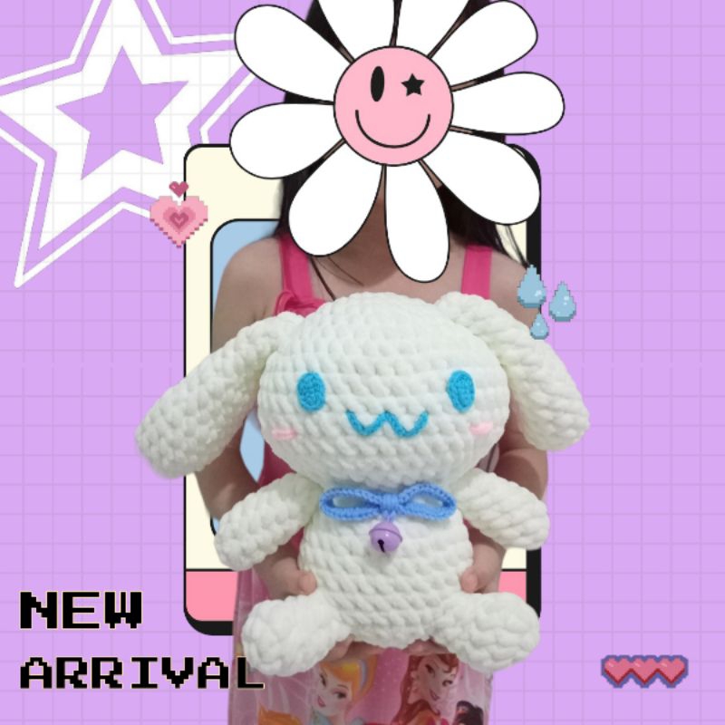cinamoroll plushie boneka rajut cinamoroll