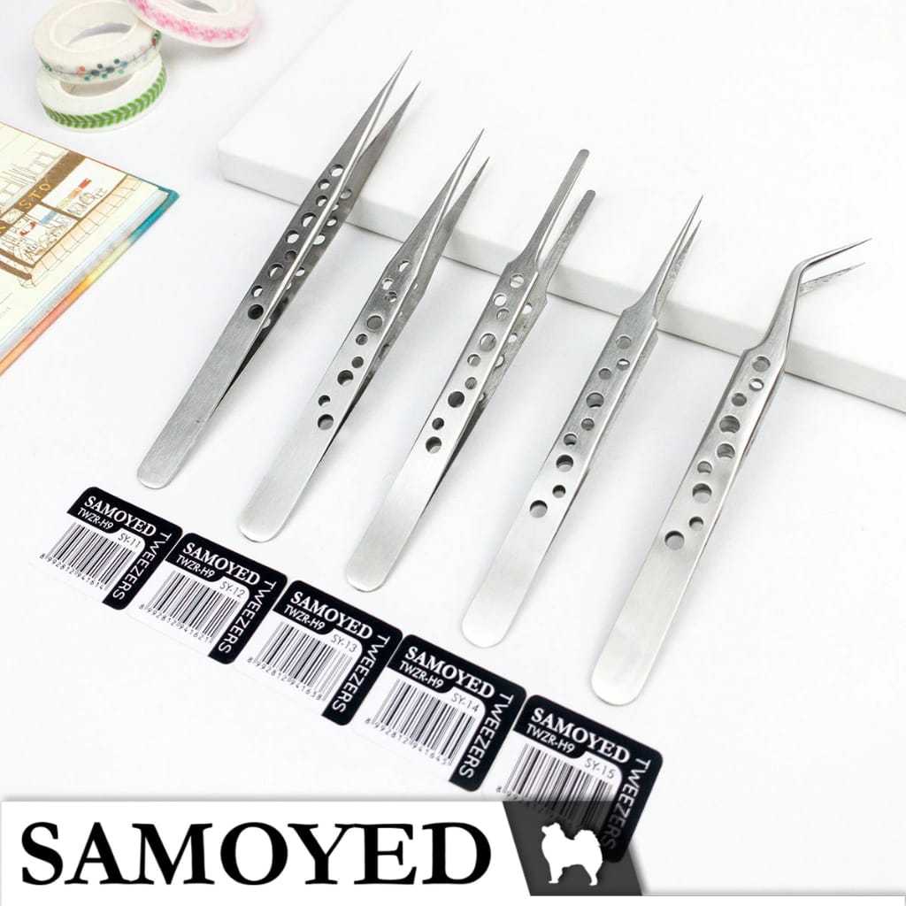 Pinset eyelash / Nagaraku Pinset / Pinset Bolong/ Tweezers