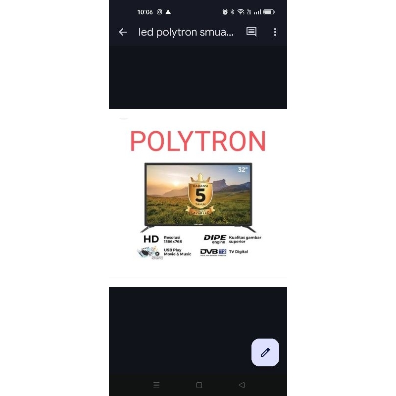 led polytron smart tv digital 32inch