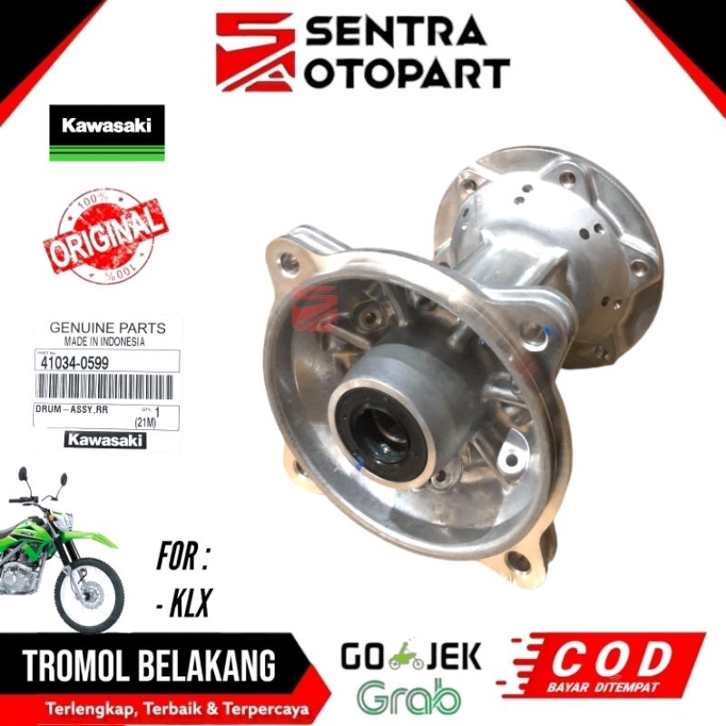 Tromol belakang klx 150 klx150 original kgp 41034-0599