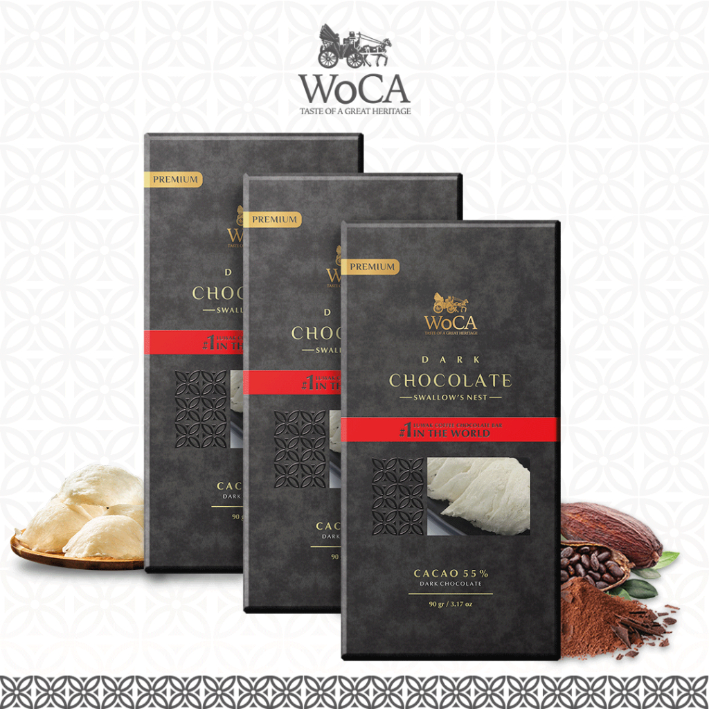 

WoCA Premium Cokelat Sarang Walet Bar Dark or Milk 40/90 gram