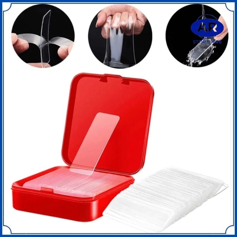 

DOUBLE TAPE MINI ISI 60PCS BOX TRANSPARAN 2 SISI / LAKBAN MINI