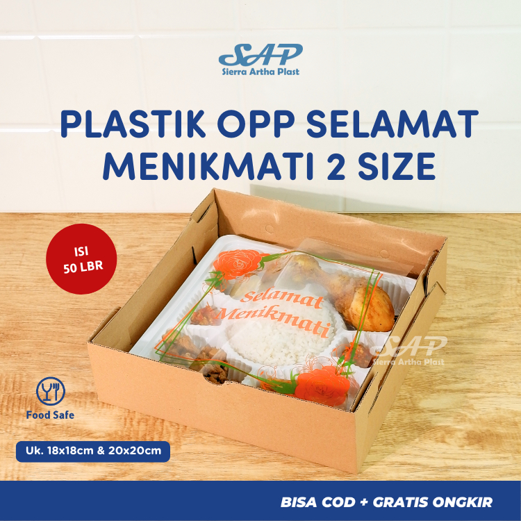 

OPP SELAMAT MENIKMATI UKURAN 18 X 18 / OPP SELAMAT MENIKMATI UKURAN 20 X 20 / OPP SELAMAT MENIKMATI ISI 50 LEMBAR / OPP SELAMAT MENIKMATI OPP ALAS MAKANAN UKURAN 18 X 18 DAN 20 X 20