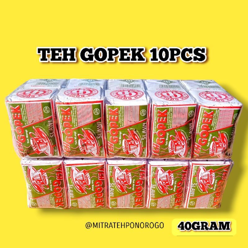 

TEH GOPEK SLAWI. 40GRAM ISI 10PCS