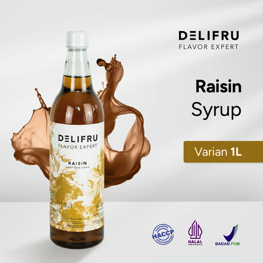 

Delifru Raisin Syrup 1 Liter - Sirup Rum Raisin / Kismis