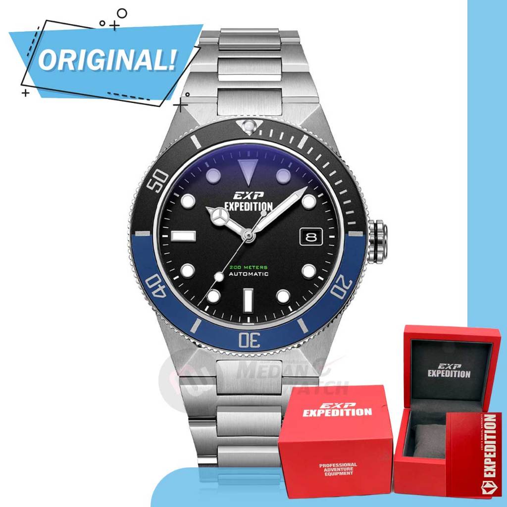 Jam Tangan Pria Automatic Expedition 6851MA E6851 E 6851 MA 6851 MABSSBABU Original Garansi Resmi