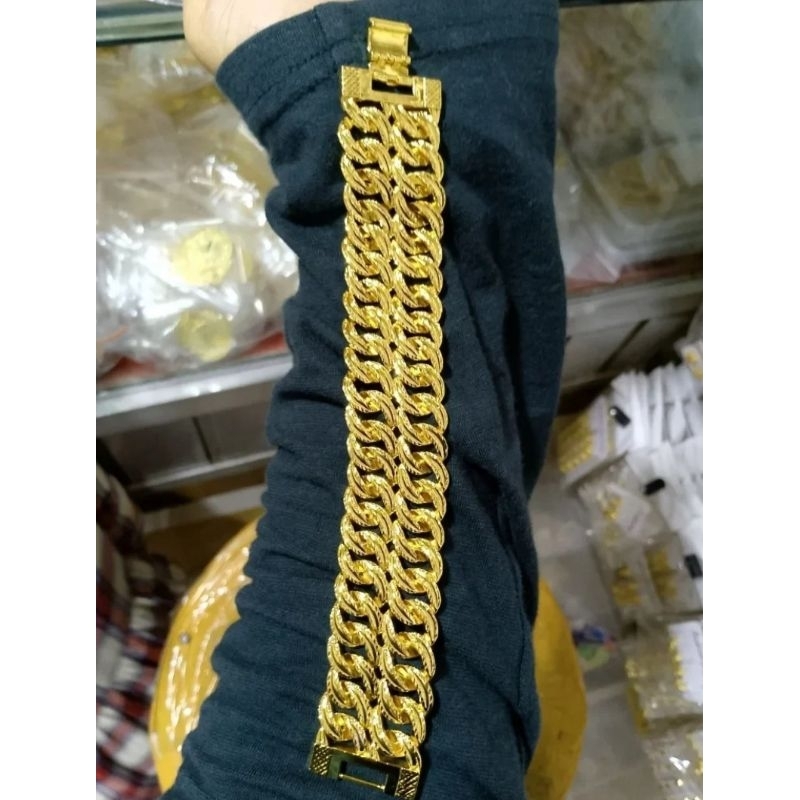 Gelang Rantai Sultan Lapis emas 24k, Awet pakai harian