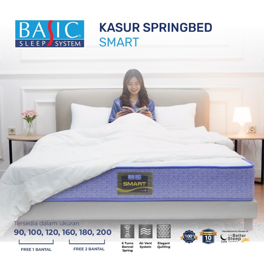 BASIC Springbed Kasur Smart - Bedset