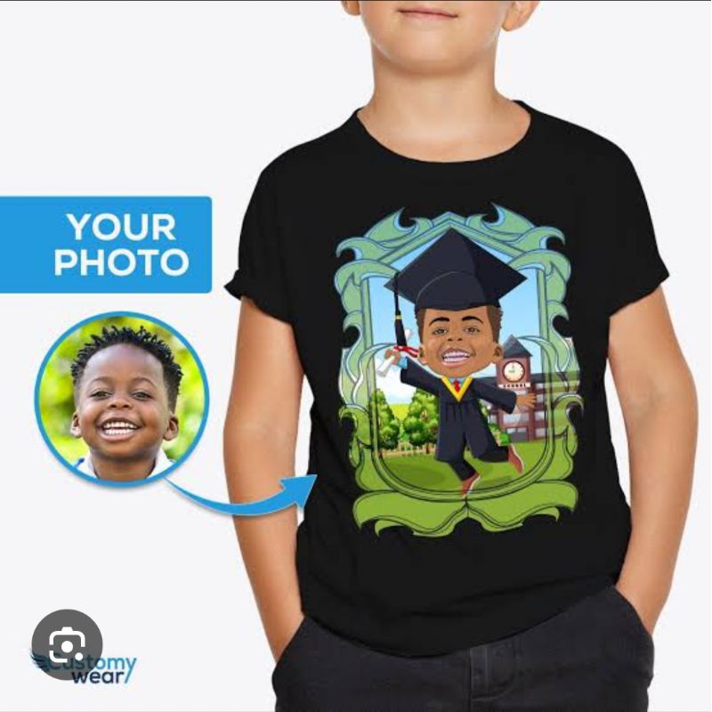 Kaos anak Custom Nama dan Foto Edisi Wisuda - Kaos anak Wisuda Free Nama dan Foto