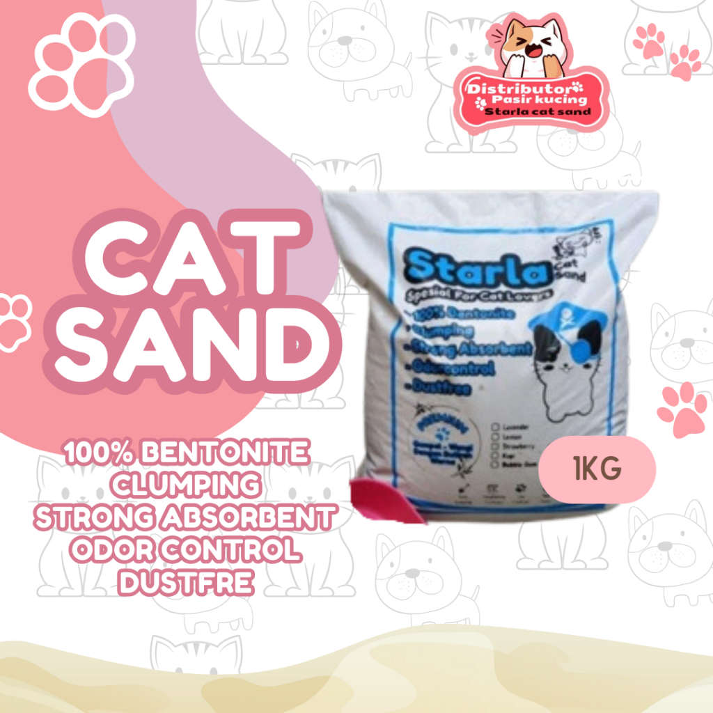 Pasir Kucing Wangi 1Kg Pasir Gumpal Wangi Pasir Wangi Kucing Pasir Kucing Gumpal Wangi Starla Pet