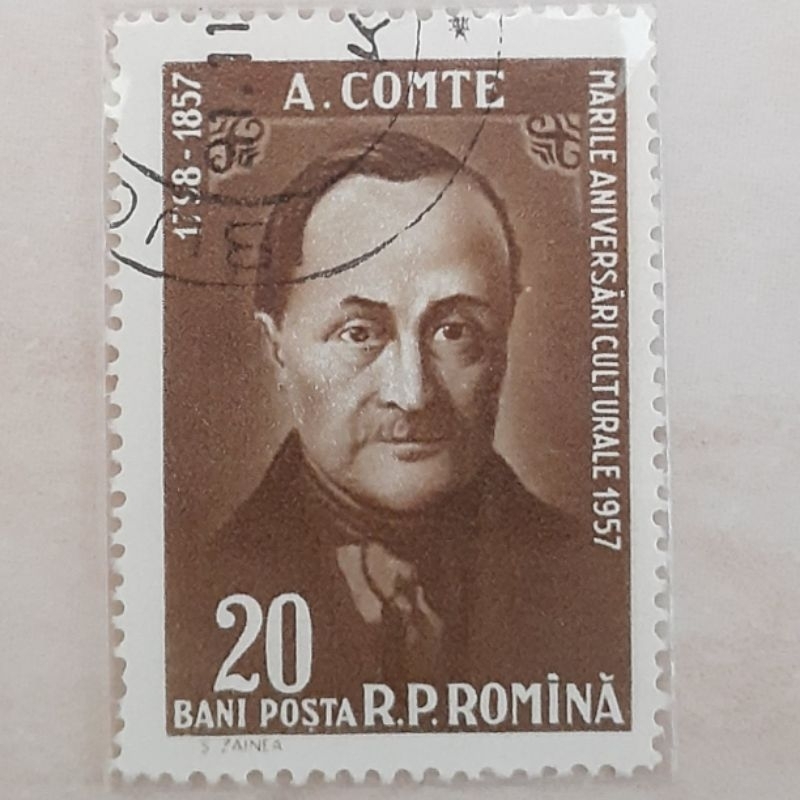 

Perangko Rumania Great Personalities of the World (Auguste Comte) Tahun 1958