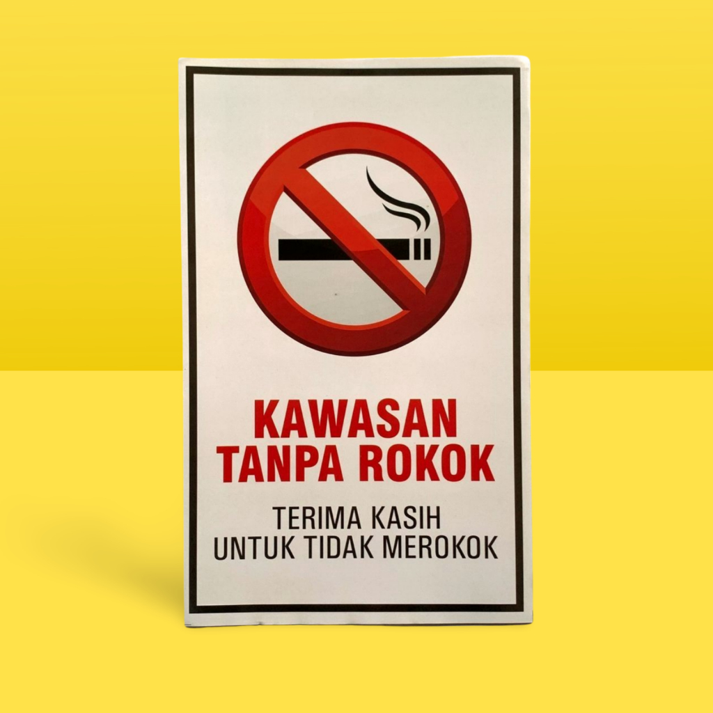 

Stiker Kawasan Tanpa Rokok 31x19 cm | Stiker Chromo | Stiker Tidak Boleh Merokok | Sticker Kesehatan | Sticker Peraturan Laminasi