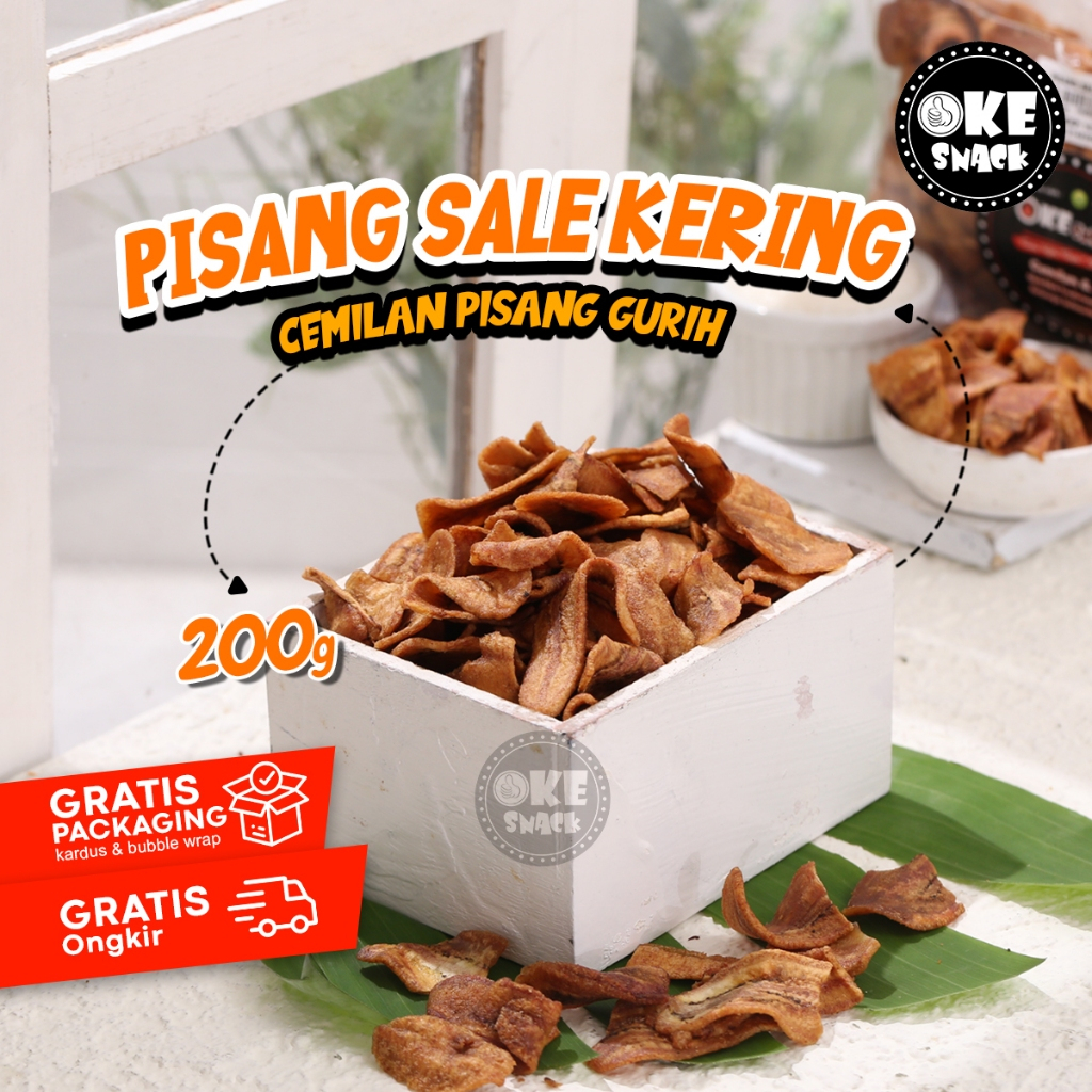 

Keripik Pisang Sale Kering 200gr | Sale Pisang Manis Garing 200 Gram