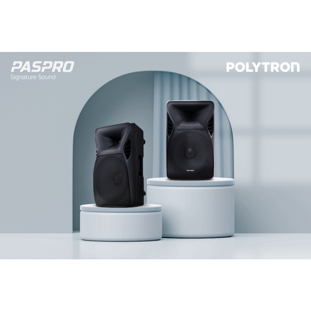 POLYTRON PASPRO 15F5 - SPEAKER TROLI 15 INCH BATTERY + BLUTOOTH + 2 MIC WLESS