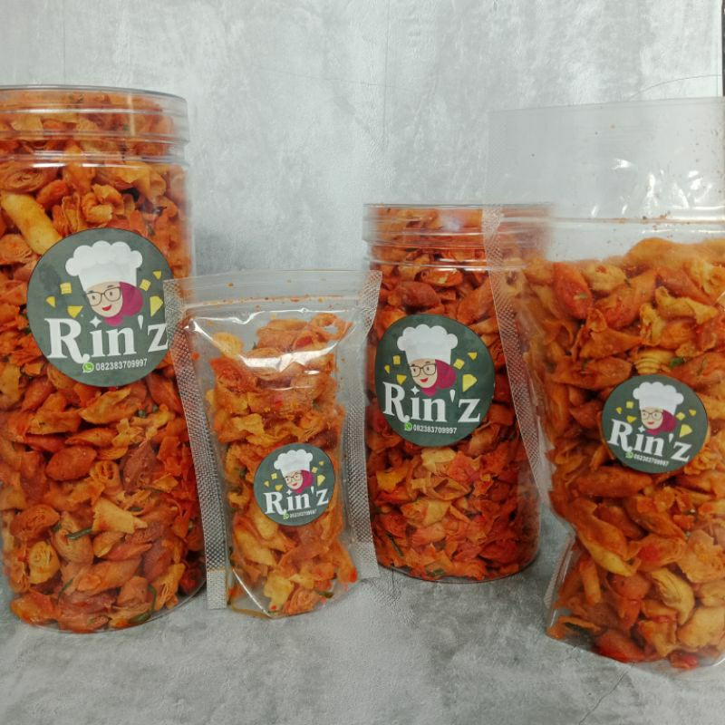 

Rin'z Lumpia Krispi Daun Jeruk (KEMASAN POUCH) Balado/Jagung Manis/Pedas 50-100gr