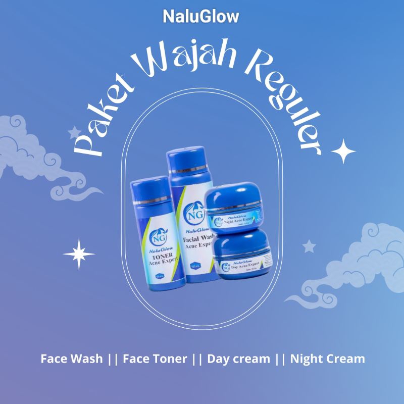 NALU GLOW SKINCARE  BPOM WHITENING ACNE ULTIMATE SERIES || PAKET REGULER || SKINCARE AMAN