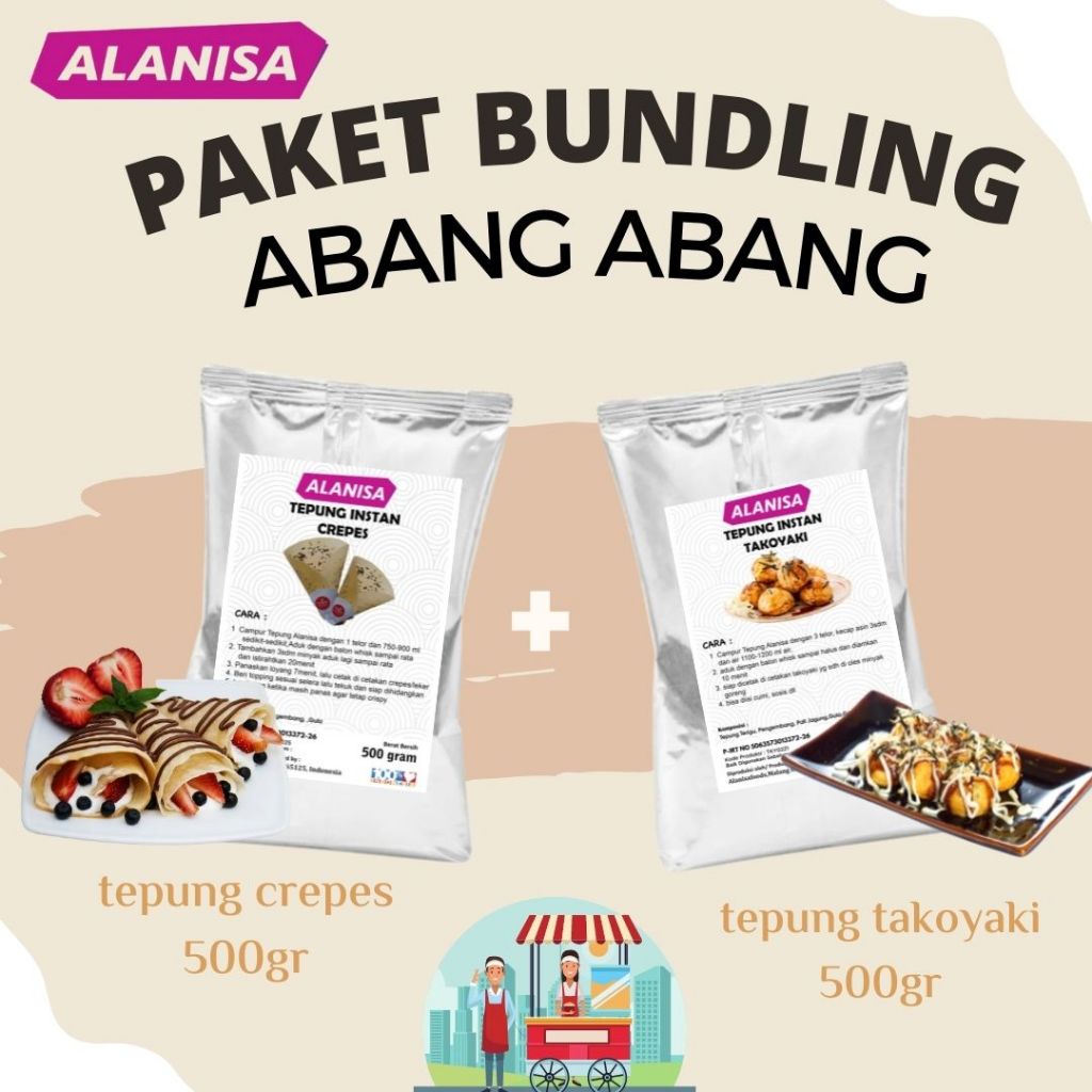 

PAKET BUNDLING ABANG ABANG TEPUNG CREPES 500GR DAN TEPUNG TAKOYAKI
