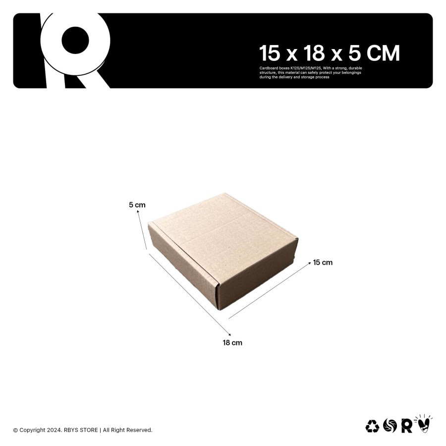 

KARDUS KARTON BOX 15 x 18 x 5 CM | Dus Kardus