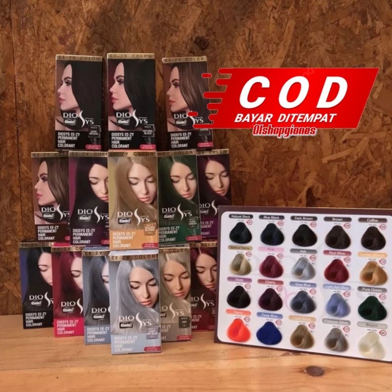 Cat Rambut Diosys ( cat 100ml + Oxydant 100ml) hair soColor developer bleaching grey