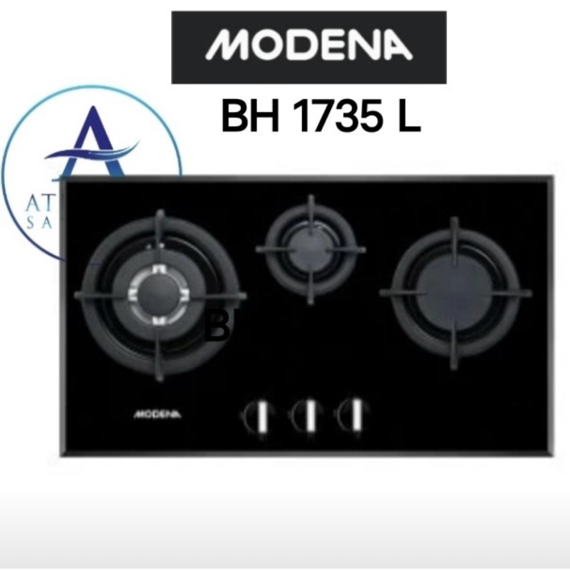 Kompor Tanam Modena BH 1735 L / Kompor tanam 3 tungku Modena BH 1735 L