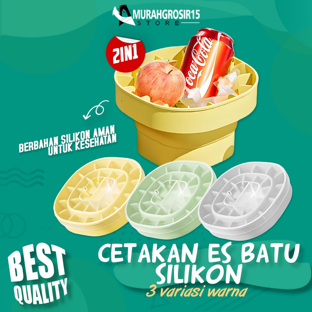 Cetakan Es Batu Silikon / Wadah penyimpanan Es batu / Cetakan Es batu