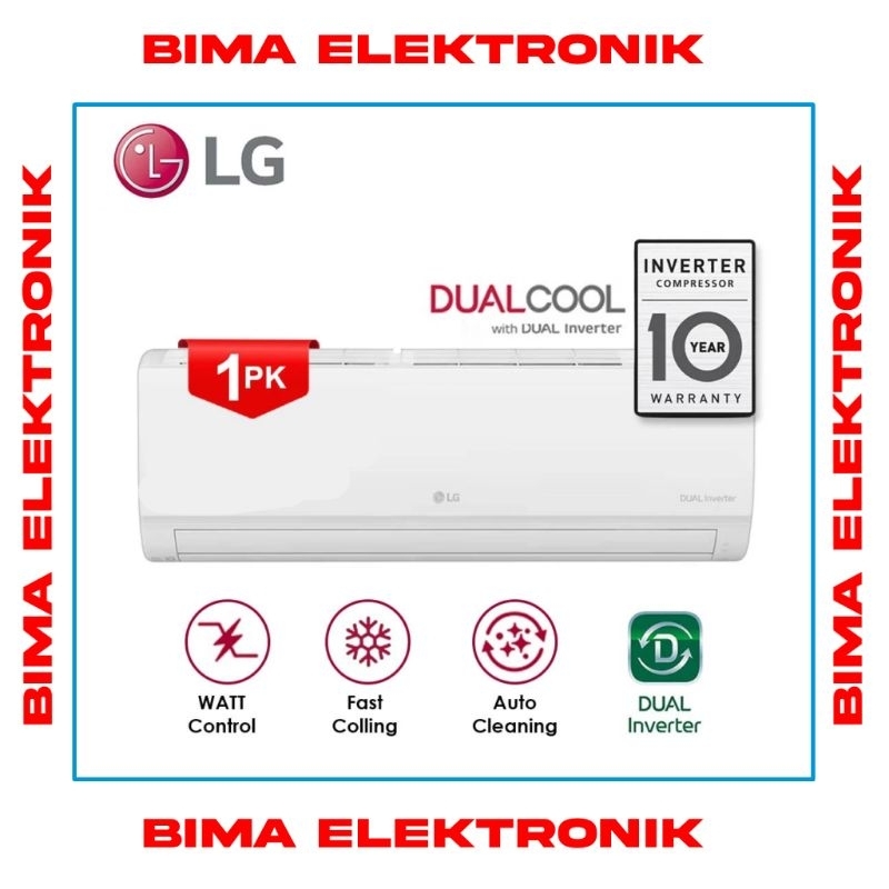 AC 1 PK LG T09EV5 DUAL COOL INVERTER HEMAT LISTRIK NEW 2023 GARANSI RESMI