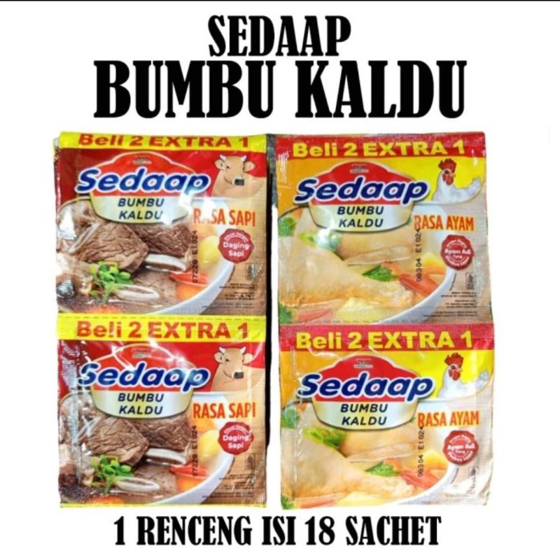 

1 rcg bumbu kaldu sedaap isi 12+6 sachet