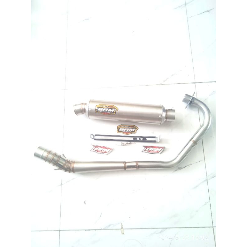 KNALPOT BRM TIPE KOMPETISI JENONG CB MP GL TIGER VIXION CBR LEHER PATEN INLET 50MM