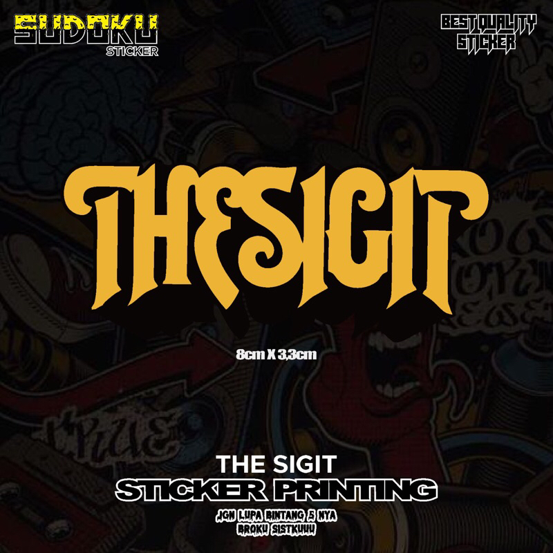 

STICKER STIKER PRINTING BAND THE SIGIT