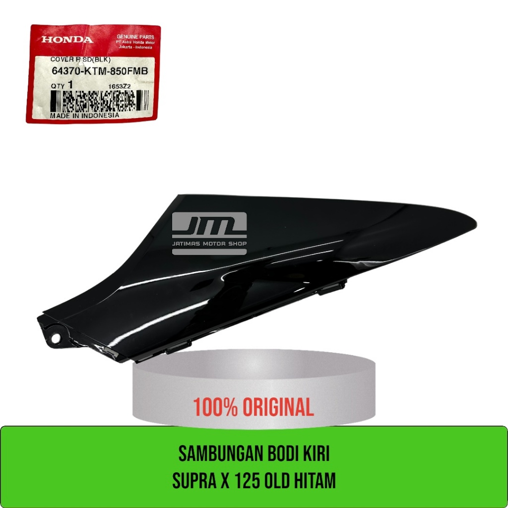Cover sambungan body kiri supra x 125 old karbu 64370-KTM-850-FMB