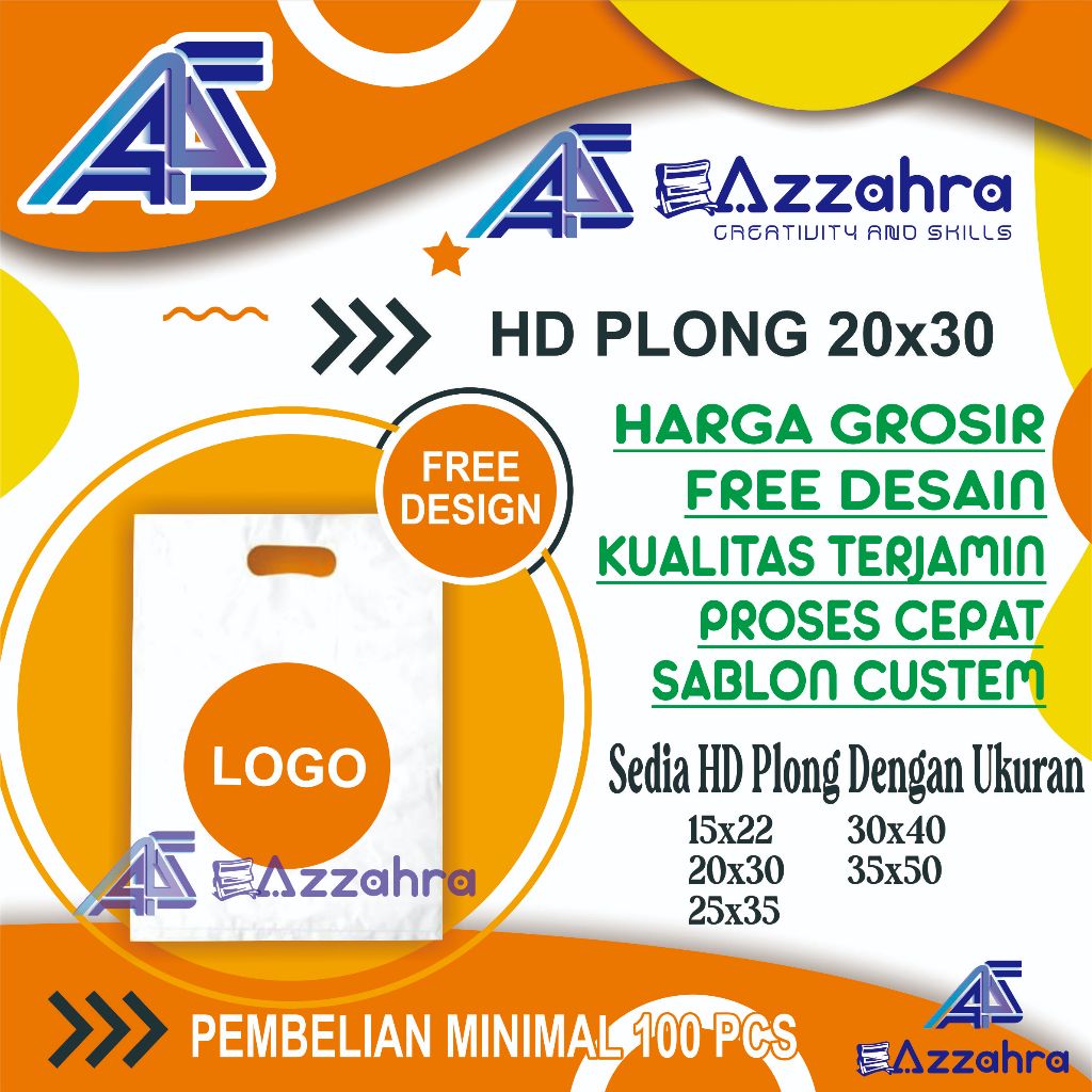 Plastik Packing, Plastik Olshop, Kantong Plastik, Sablon PlastikOlshop 20x30 HD Plong Free Desain