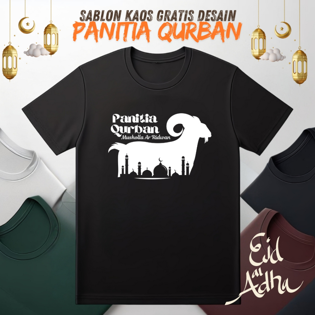 Kaos Panitia Qurban Custom Sablon Kaos Gratis Desain Sablon Plastisol dan DTF