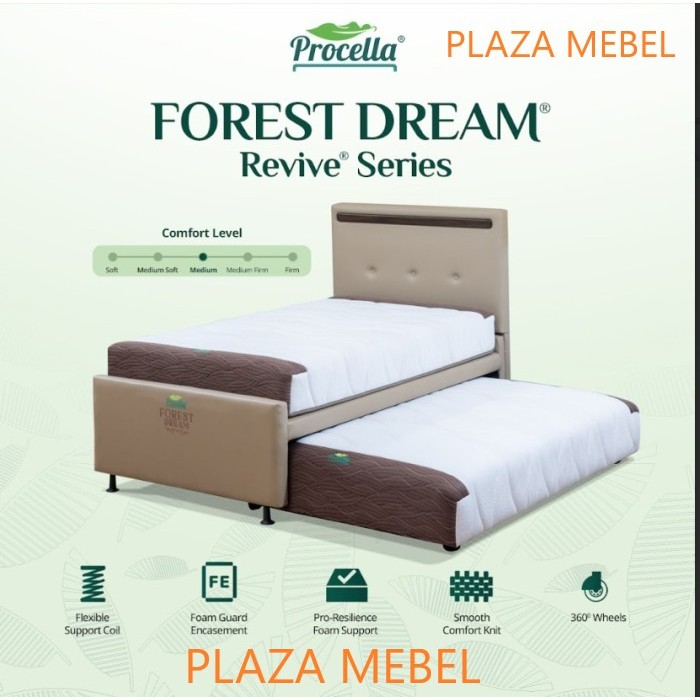 Spring Bed 3in1 Procella Forest Dream Twin Kasur Sorong 3 in 1 ( FULLSET )